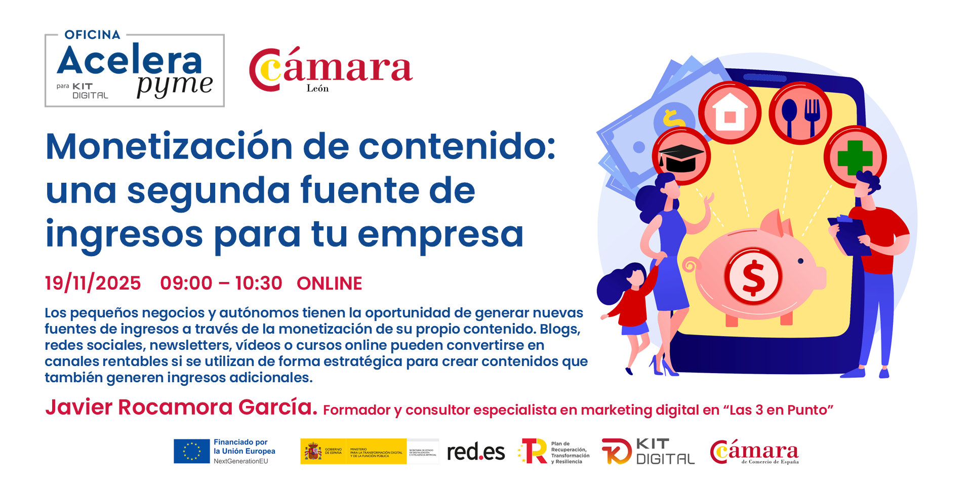 Cartel Monetizacion segunda fuente ingresos negocios